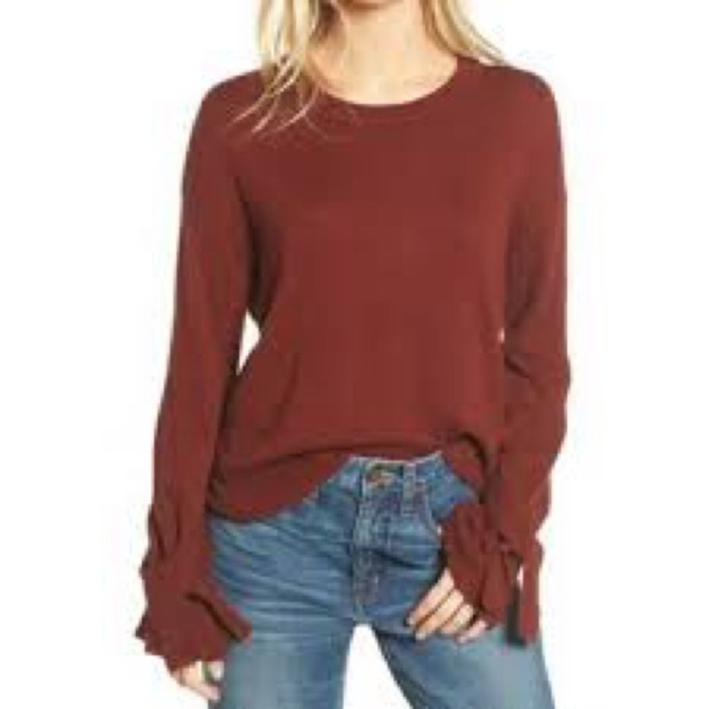 Madewell Tie-Cuff Knit Sweater, Size XS, NWT